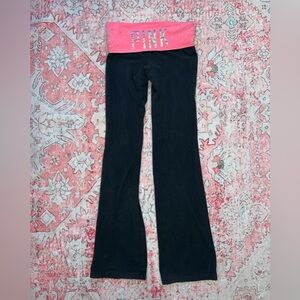PINK Victoria’s Secret Fold over Flare leggings